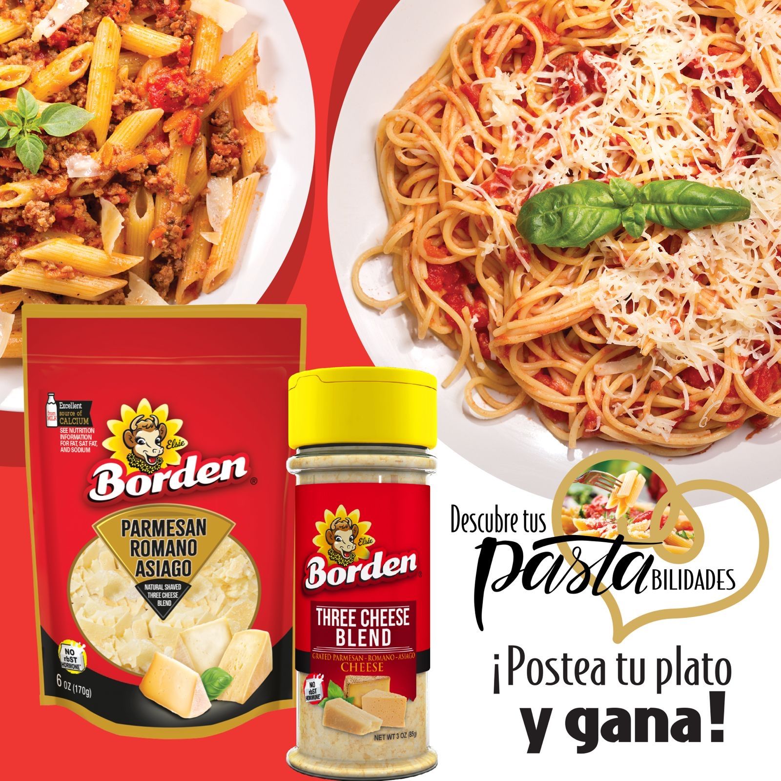 Arte «Descubre tus Pastabilidades» de Borden para la tienda